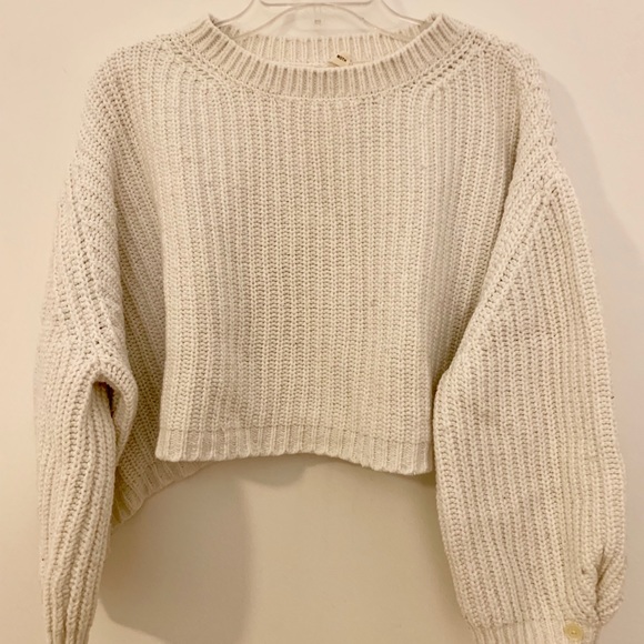 Anthropologie Moth Boxy Crop Sweater 